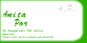 anita por business card